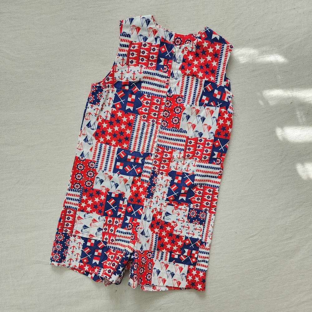 Vintage Patriotic Sailor Jon Jon kids 6/7